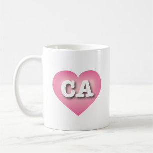 California Pink Fade Heart - I Liebe CA Kaffeetasse