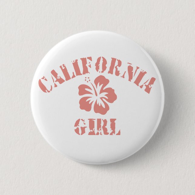 California Pink Girl Button (Vorderseite)