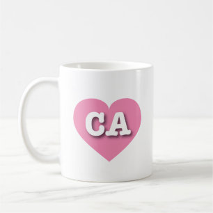 California Pink Heart - I Liebe CA Kaffeetasse