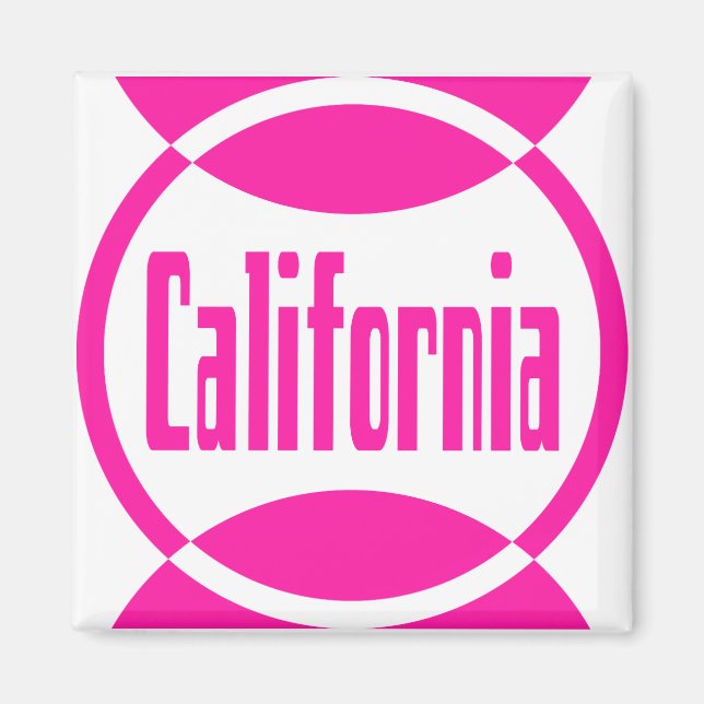 California Pink Logo Design #1 Magnet (Vorne)