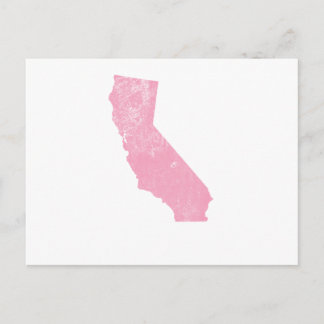 California Pink Vintag Grunge Postkarte