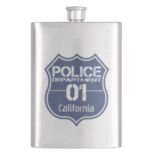 California Police Department Shield 01 Flachmann