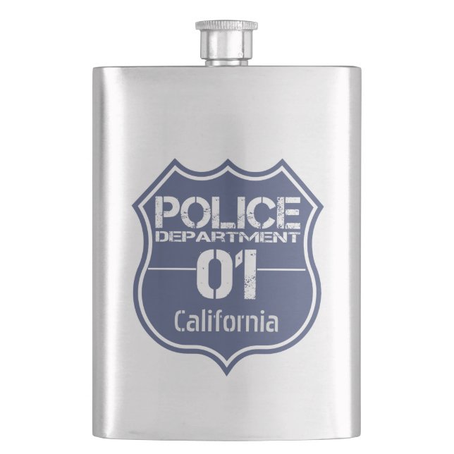 California Police Department Shield 01 Flachmann (Vorderseite)