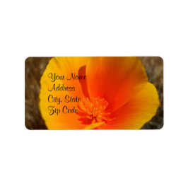 California Poppies Address Labels Adressaufkleber