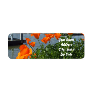 California Poppies Adressetiketten