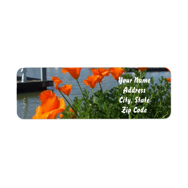 California Poppies Adressetiketten (Vorne)