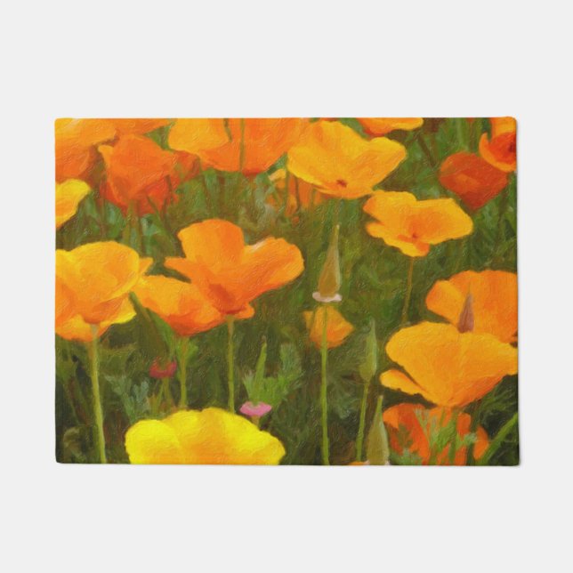 California Poppies Art Fußmatte (Vorderseite)
