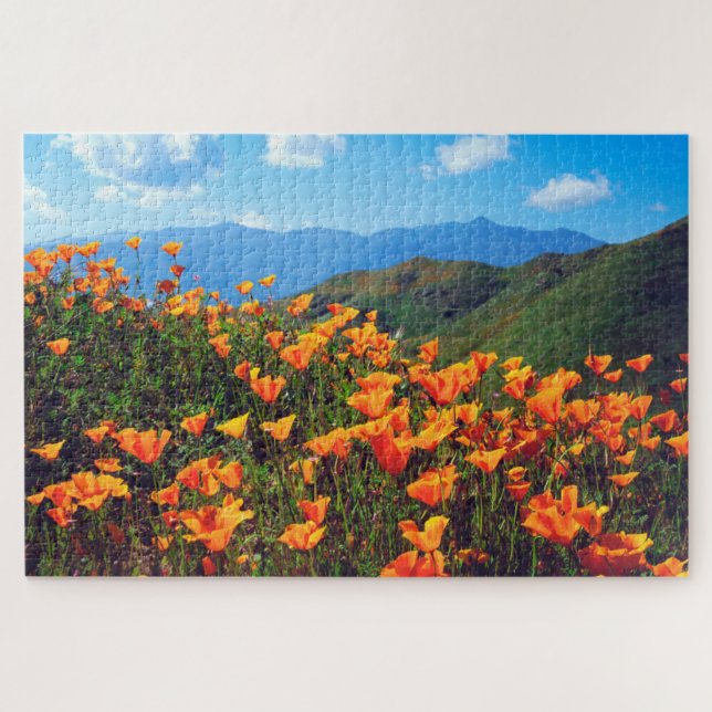 California Poppies Covering a Hillside Puzzle (Horizontal)