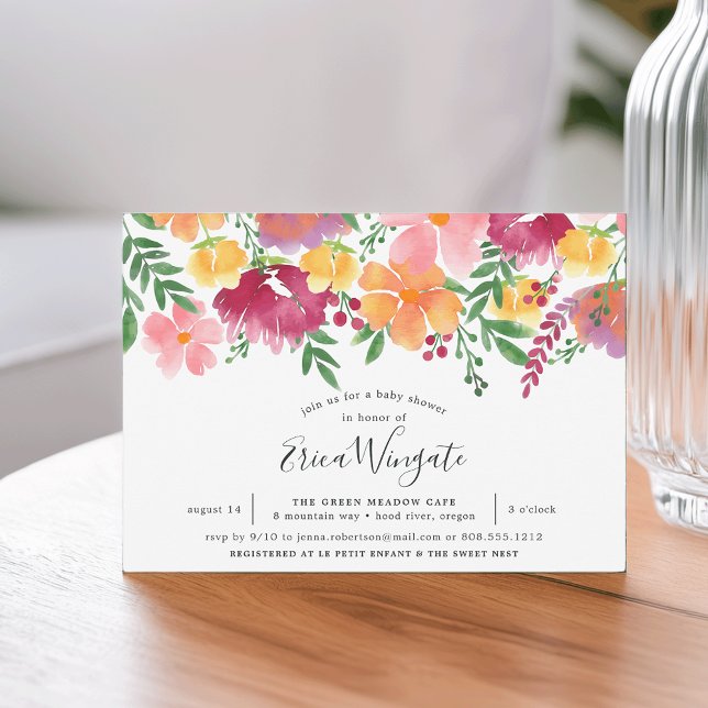 California Poppy Baby Shower Einladung (Von Creator hochgeladen)