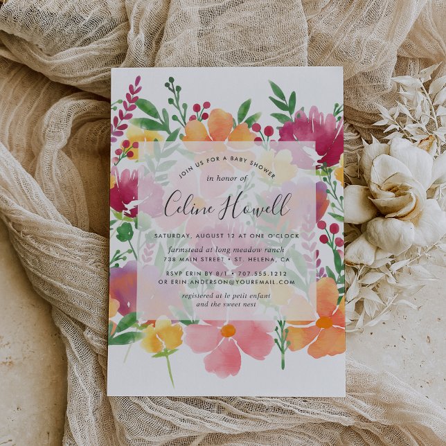 California Poppy Baby Shower Einladung (Von Creator hochgeladen)