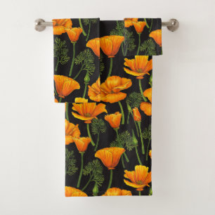 California poppy badhandtuch set