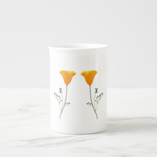 California Poppy Bone China Tasse (Vorderseite)