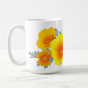 California Poppy Bouquet (ohne Text) Tasse