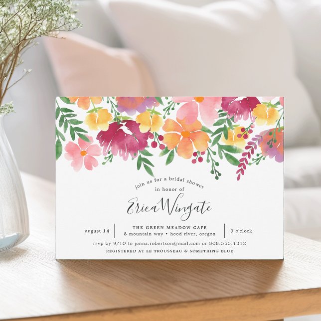 California Poppy Bridal Dusche Einladung (Von Creator hochgeladen)