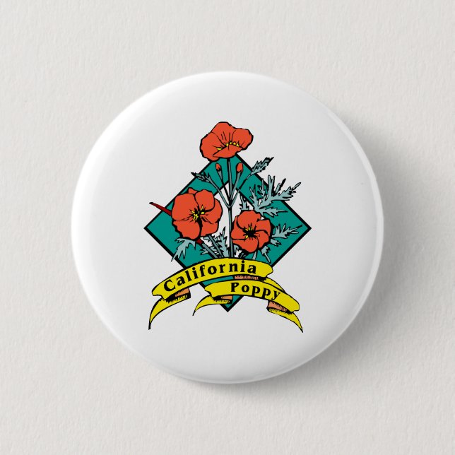 California Poppy Button (Vorderseite)