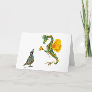 California Poppy Dragon card Karte