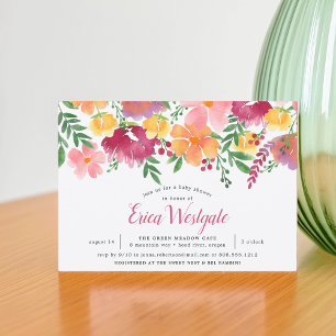 California Poppy Einladung der Babydusche