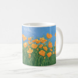 California Poppy Field Impressionist Malerei Nice Kaffeetasse