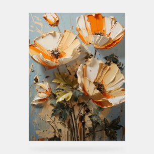 California Poppy - Impasto Floral Acrylschild