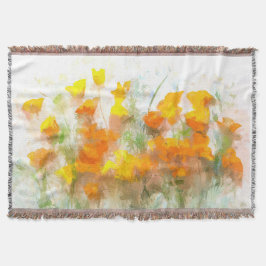 California Poppy Impressionistische Kunst Decke
