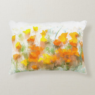 California Poppy Impressionistische Kunst Dekokissen