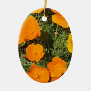 California Poppy Keramikornament