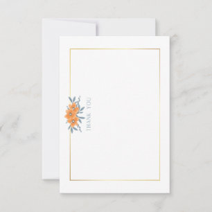 California Poppy mit Gold Border Brautparty Dankeskarte