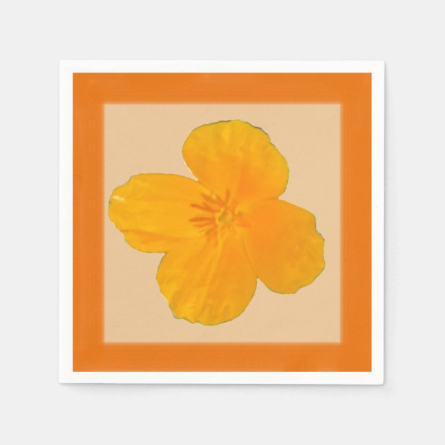 California Poppy Paper Napkin Serviette (Vorderseite)