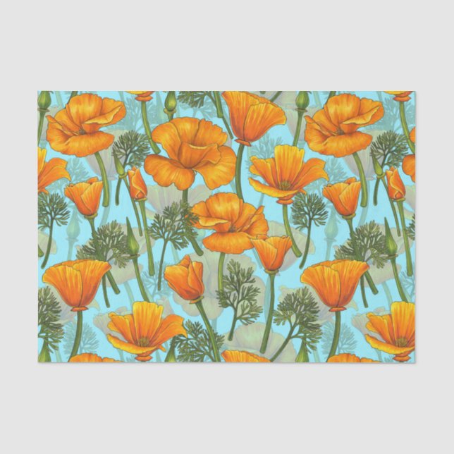 California poppy seidenpapier (Vorderseite)