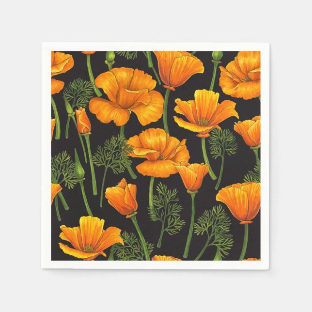 California poppy serviette (Vorderseite)