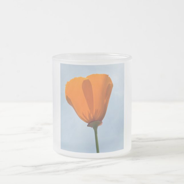 California Poppy Silhouette Mattglastasse (Mittel)
