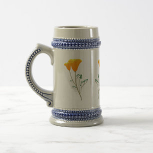 California Poppy Stein Bierglas