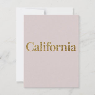 California Postcard - Fett Typografy Design Postkarte