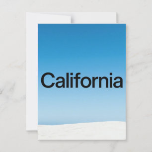 California Postcard - Fett Typografy Design Postkarte