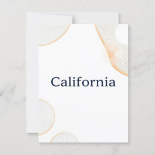 California Postcard - Fett zentrierte Typografie Postkarte
