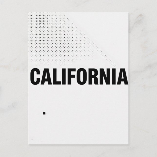 California Postcard - Fett zentrierte Typografie Postkarte (Vorderseite)