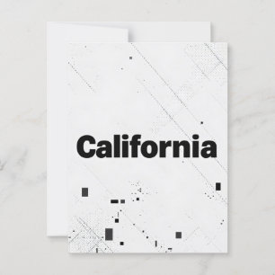 California Postcard - Fett zentrierte Typografie Postkarte