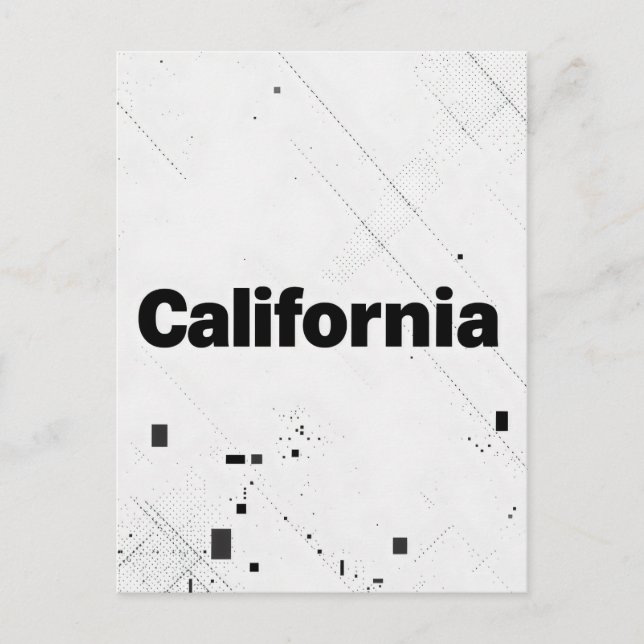 California Postcard - Fett zentrierte Typografie Postkarte (Vorderseite)