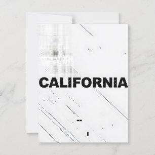 California Postcard - Fett zentrierte Typografie Postkarte