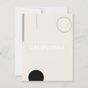 California Postcard - Fett zentrierte Typografie Postkarte