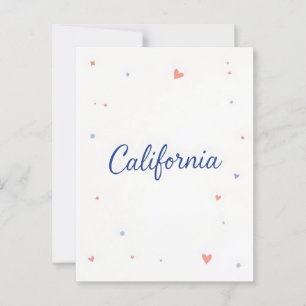 California Postcard - Fett zentrierte Typografie Postkarte