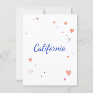 California Postcard - Fett zentrierte Typografie Postkarte