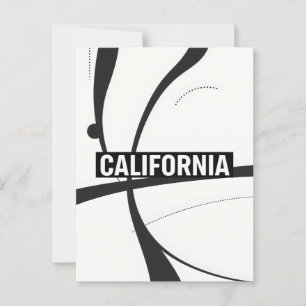 California Postcard - Fett zentrierte Typografie Postkarte