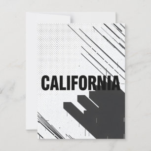 California Postcard - Fett zentrierte Typografie Postkarte