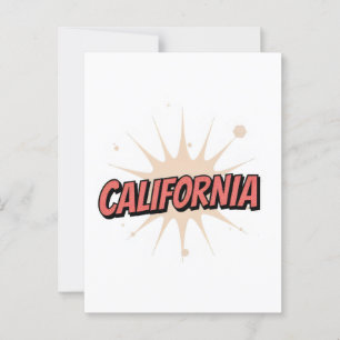 California Postcard - Trendy Text Postkarte