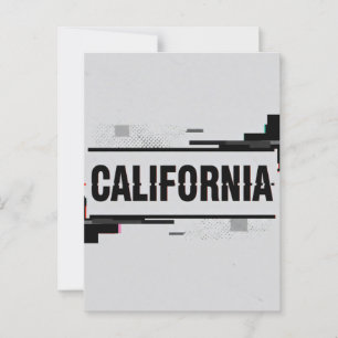 California Postcard - Trendy Text Postkarte