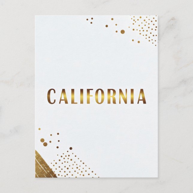 California Postcard - Trendy Text Postkarte (Vorderseite)