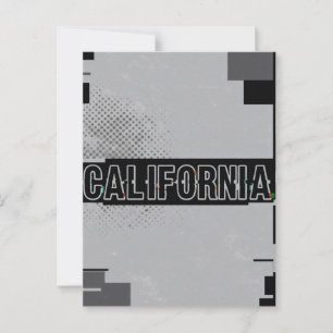 California Postcard - Trendy Text Postkarte