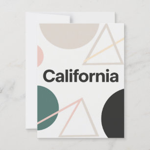 California Postcard - Trendy Text Postkarte