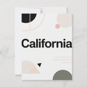 California Postcard - Trendy Text Postkarte